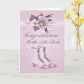 花嫁のお母さんフローおめでとうカード カード (黄色い花)