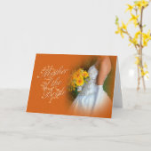 花嫁のお母さん花嫁のおめでとうカード カード (黄色い花)