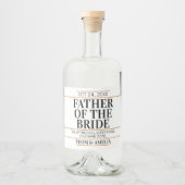 花嫁のお父さん結婚が親に感謝 リキュールボトルラベル (正面)