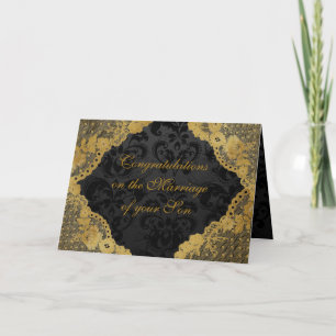 花嫁のお祝いの挨拶状の親 カード