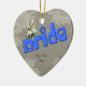 花嫁のかわいくカスタマイズ可能な結婚式のオーナメント セラミックオーナメント (左)