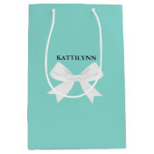 花嫁のきらきら光るで及びすばらしいブライダルシャワーのティアラのパーティー ミディアムペーパーバッグ (正面)