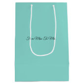 花嫁のきらきら光るで及びすばらしいブライダルシャワーのティアラのパーティー ミディアムペーパーバッグ (裏面)