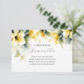 花嫁のためのイエローフローラルハイビスカスレシピ エンクロージャーカード (スタンド正面)