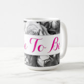 花嫁のためのウェディングシャワーカップギフト 花のマグカップ コーヒーマグカップ (正面右)