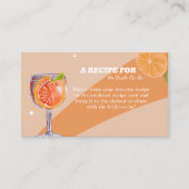 花嫁のためのエレガントなファーストスプリッツのレシピ エンクロージャーカード (正面)