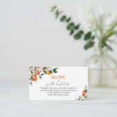 花嫁のためのオレンジの柑橘類のレシピ エンクロージャーカード (スタンド正面)