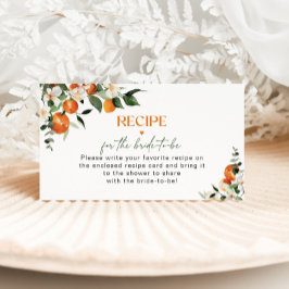 花嫁のためのオレンジの柑橘類のレシピ エンクロージャーカード