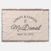 花嫁のためのオーダーメイドのバチェロレッテパーティーのブランケットギフト スローブランケット (正面)