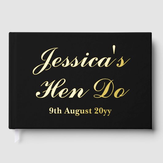 花嫁のためのカスタムレター ヘンドゥトリップウィークエンド ゲストブック (正面)