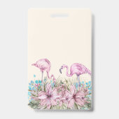 花嫁のためのギフトを計画する - フラミンゴ テーマ バッジ (裏面)