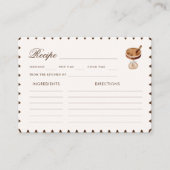 花嫁のためのコーヒーエスプレッソレシピ - ブライダルシャワーのお知らせ エンクロージャーカード (正面)