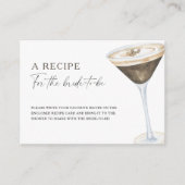 花嫁のためのコーヒーブライダルシャワーレシピ エンクロージャーカード (正面)