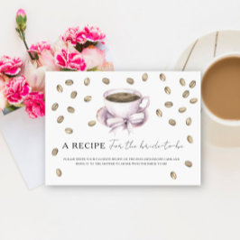 花嫁のためのコーヒーブライダルシャワーレシピ エンクロージャーカード