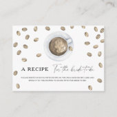 花嫁のためのコーヒーブライダルシャワーレシピ エンクロージャーカード (正面)