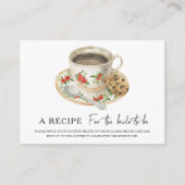 花嫁のためのコーヒーブライダルシャワーレシピ エンクロージャーカード (正面)