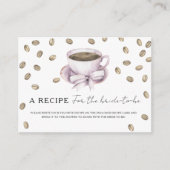 花嫁のためのコーヒーブライダルシャワーレシピ エンクロージャーカード (正面)