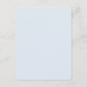 花嫁のためのシアーほこりっぽいブルーアドバイス アドバイスカード (裏面)