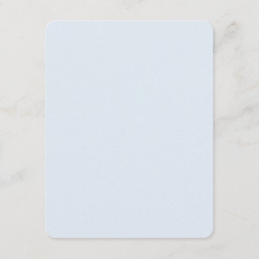 花嫁のためのシアーほこりっぽいブルーアドバイス アドバイスカード (裏面)