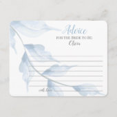 花嫁のためのシアーほこりっぽいブルーアドバイス アドバイスカード (正面)