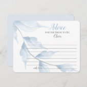 花嫁のためのシアーほこりっぽいブルーアドバイス アドバイスカード (正面/裏面)