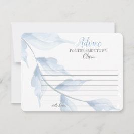 花嫁のためのシアーほこりっぽいブルーアドバイス アドバイスカード