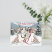 花嫁のためのスキー  - 斜面でのブライズメイドパーティー ポストカード (スタンド正面)