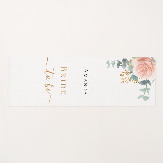 花嫁のためのバラゴールドのユーカリの花の独身最後の旅 ヨガマット (正面(横))