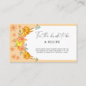 花嫁のためのパンプキンアーチレシピ エンクロージャーカード (正面)