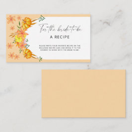 花嫁のためのパンプキンアーチレシピ エンクロージャーカード
