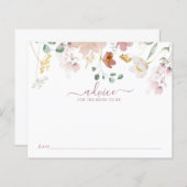 花嫁のためのピンク色の花アドバイス (正面/裏面)