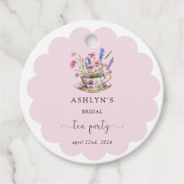 花嫁のためのフラワーブライダルシャワーティーパーティーフェイバータグ フェイバータグ