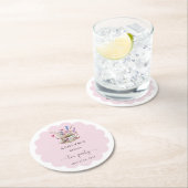 花嫁のためのフラワーブライダルシャワーティーパーティーペーパーコースター ラウンドペーパーコースター (インサイチュ)