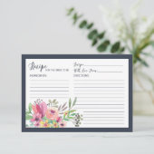 花嫁のためのブライズシャワー料理 エンクロージャーカード (スタンド正面)