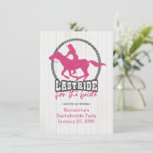 花嫁のためのホットピンク最後のライド招待状 招待状 (スタンド正面)