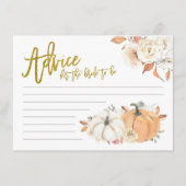 花嫁のためのホワイトパンプキンフローラアドバイス アドバイスカード (正面)