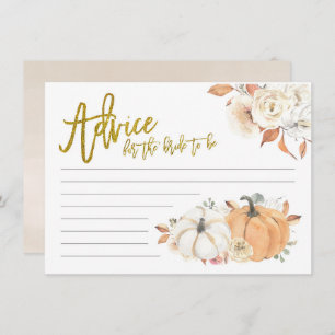 花嫁のためのホワイトパンプキンフローラアドバイス アドバイスカード