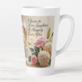 花嫁のためのマグカップ – 愛と笑いの応援 カフェラテマグ (右)