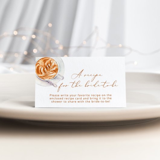 花嫁のためのミニマリストレシピ エンクロージャーカード