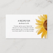 花嫁のためのミニマルなヒマワリレシピ エンクロージャーカード (正面)