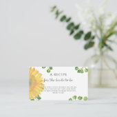 花嫁のためのミニマルなヒマワリレシピ エンクロージャーカード (スタンド正面)