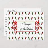 花嫁のためのレシピ ウェディングレシピカード ポストカード (正面/裏面)