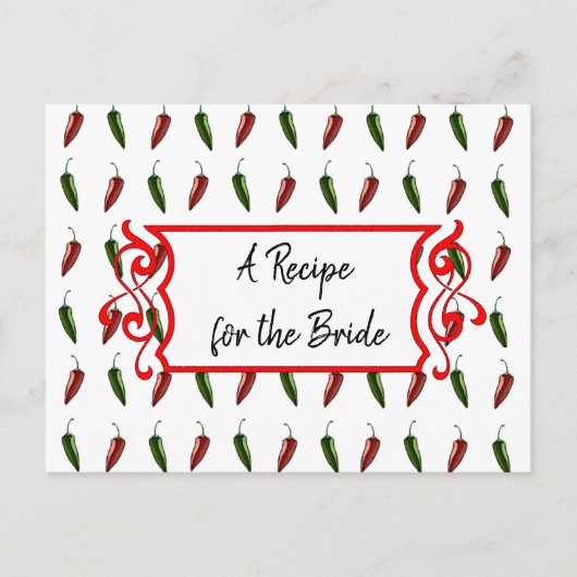 花嫁のためのレシピ ウェディングレシピカード ポストカード (正面)