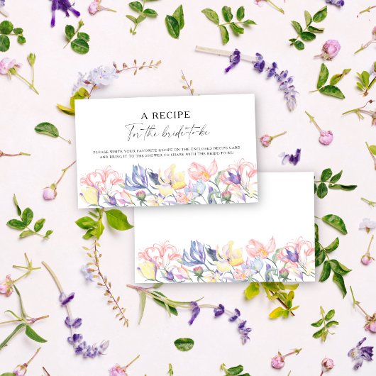 花嫁のためのレシピ - 花 フローラル エンクロージャーカード