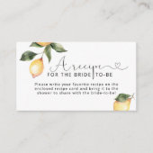 花嫁のためのレモンレシピ エンクロージャーカード (正面)