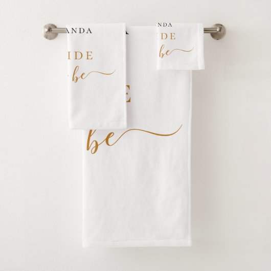 花嫁のためのローズゴールドのユーカリの花のバチェロレッテパーティー バスタオルセット (インサイチュ)