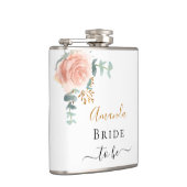 花嫁のためのローズゴールドのユーカリの花の独身最後の旅 フラスク (右)