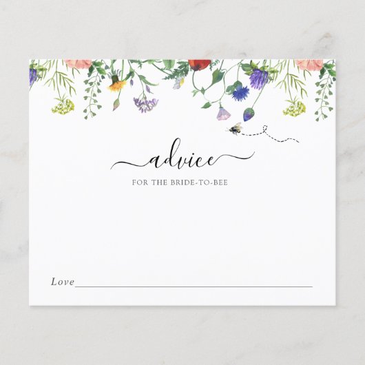 花嫁のためのワイルドフラワーとビーアドバイス (正面)