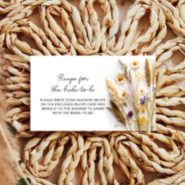 花嫁のためのワイルドフラワーズレシピ エンクロージャーカード