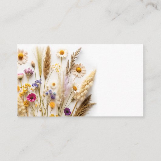 花嫁のためのワイルドフラワーズレシピ エンクロージャーカード (裏面)